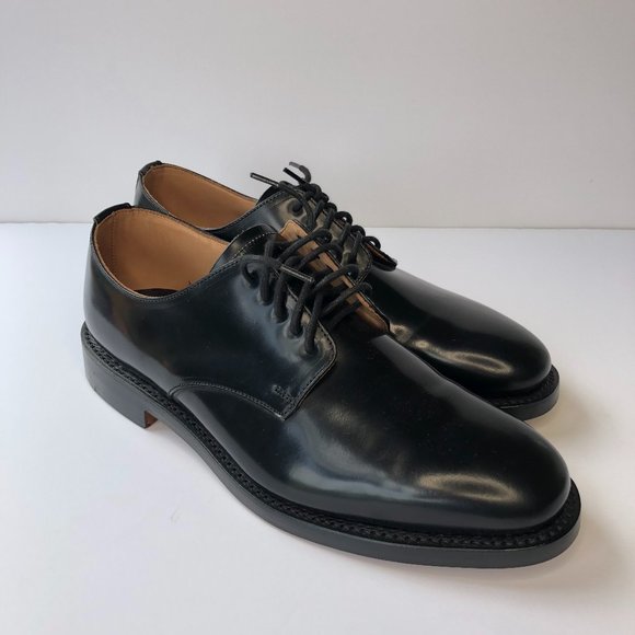 Sandro Black Derby Lace Up Casual Dress Shoes Mens - Picture 1 of 10